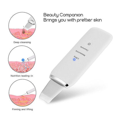 New Ultrasonic Skin Cleaner Inductive Therapeutical Instrument