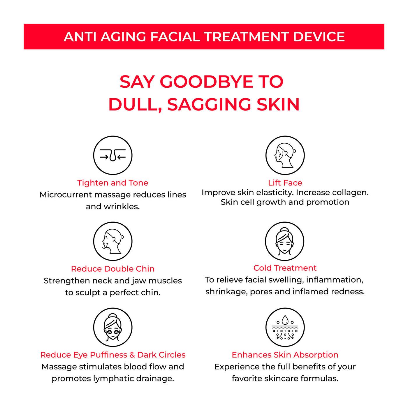 Beauty Instrument Pore Convergence EMS Skin Rejuvenation Micro Current